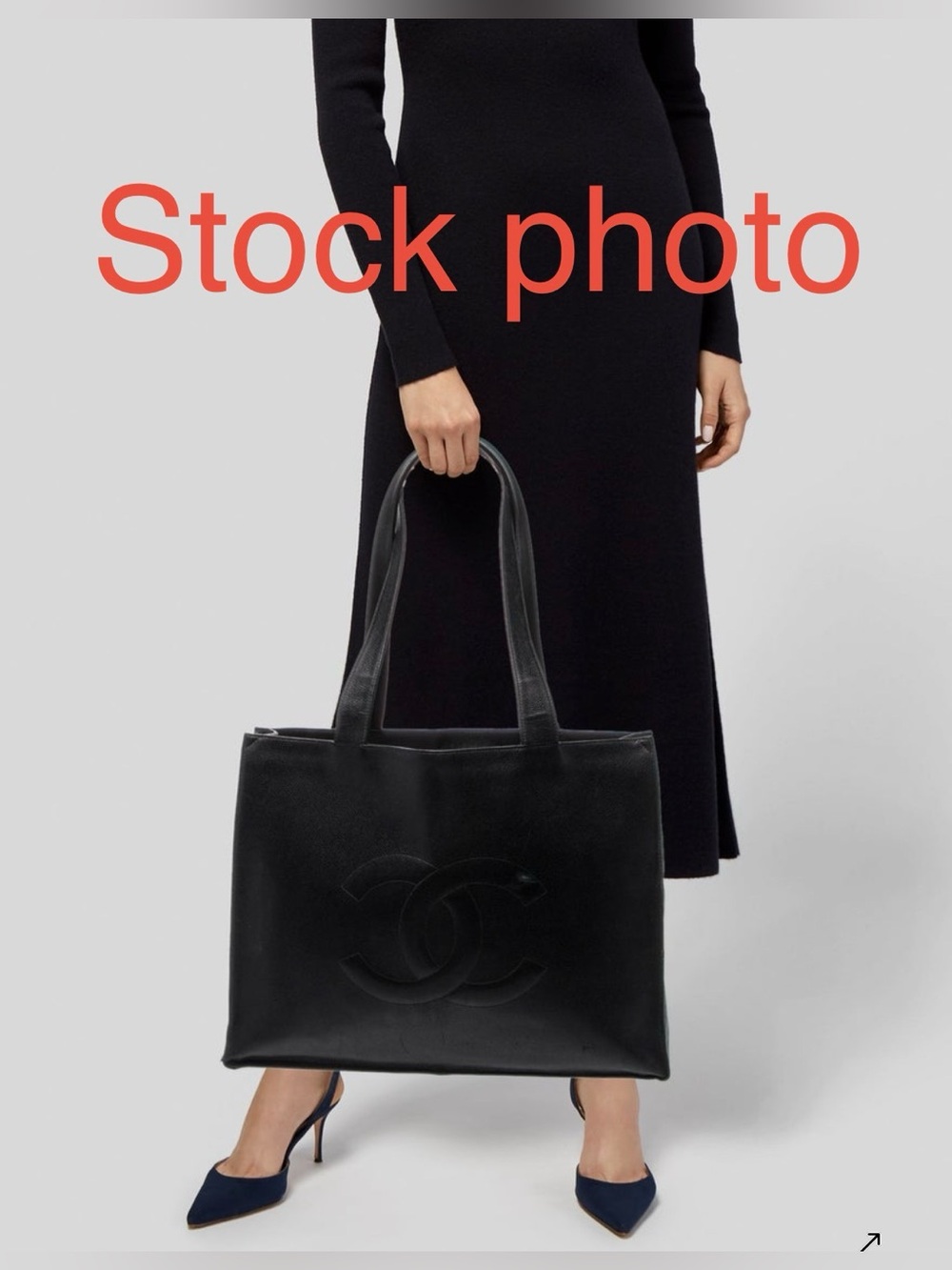 CHANEL Black Caviar Leather CC Tote - Picture 13 of 16